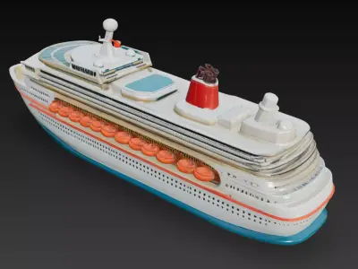 Modern Luxury Cruise Ship Passenger Liner 3D Model 3D print model