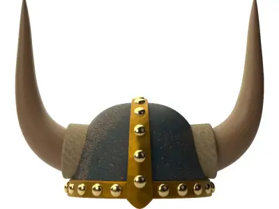 Viking Horned Helmet - Blender 3D model