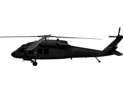 Lowpoly Sikorsky UH-60 Black Hawk Low-poly 3D model