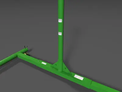 Davit crane Low-poly 3D model