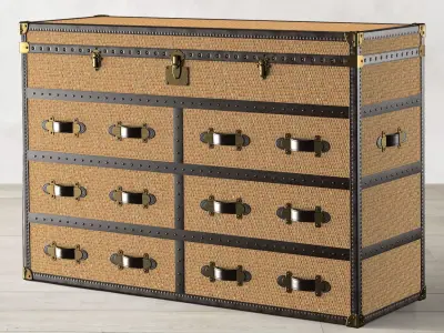 MAYFAIR RATTAN DOUBLE CHEST 3D model