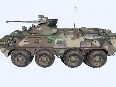 BTR 82A Low-poly PBR Low-poly 3D model