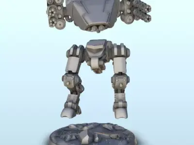 TR 900 soldier-robot 7  supported version - Future Sci-Fi SF Pos 3D print model