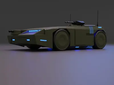 military vehicle Low-poly 3D model