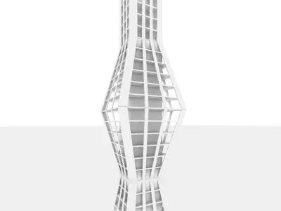 Futuristic Skyscraper Sci-Fi Building 3D model