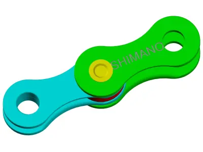 Shimano Deore LX Chain 9-speed and Missing Link KMC 9s Free 3D model