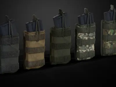 Magazine pouch 03 Low-poly 3D model