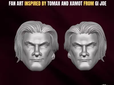 Crimson Twins heads for action Figures 3D print model purchase
