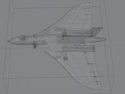Avro Vulcan Low-poly 3D model