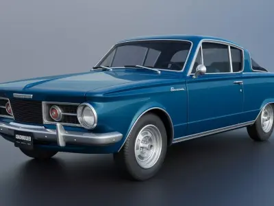 Plymouth Barracuda 1965 3D print model