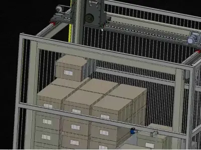 Truss Carton Palletizer  Efficient Carton Stacking Machine 3D model
