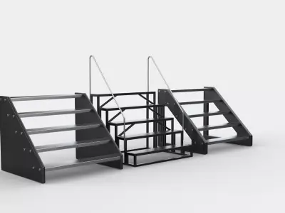 Treppe Freistehend 3D model