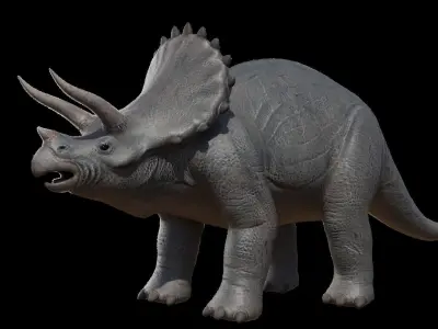 Triceratops Low-poly 3D model order