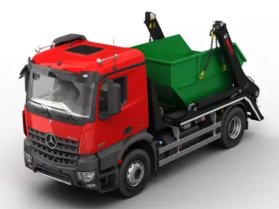 Mercedes Arocs Futura Rigged Animated 3D model