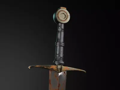 Medieval Sword Pack Vol 1 Classic and Rusted and Magic Blade Low-poly 3D model