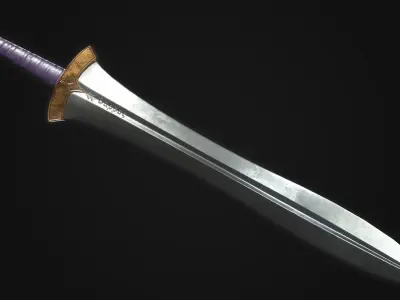 Athenian Elite Xiphos Sword Low Poly Game Ready Model Low-poly 3D model