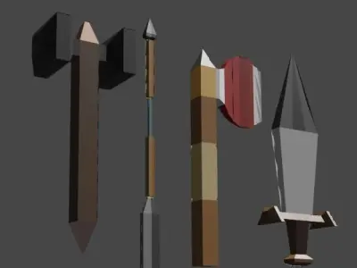 Chubby Weapons Free 3D model