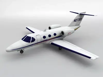 Cessna Citation Aircraft Low-poly 3D model