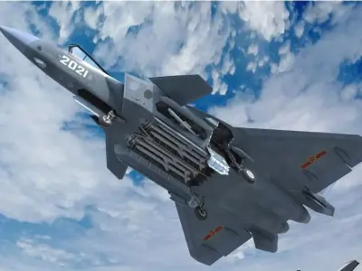 Stealth fighter jet Low-poly 3D model