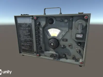 Soviet Military Radio Free low-poly 3D model