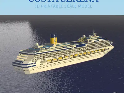 COSTA SERENA cruise ship printable model 3D print model