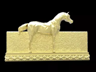 Galloping Horse in reliefs Free 3D print model