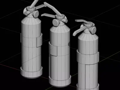 stylized Fire Extinguisher lowpoly Free low-poly 3D model