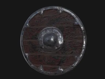 Viking Shield Free low-poly 3D model 5
