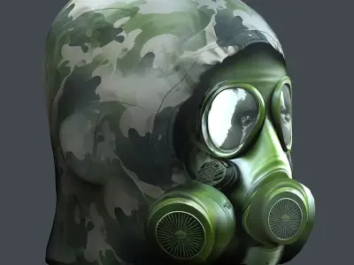 Helmet 3d model military combat Military Low-poly Low-poly 3D model 25
