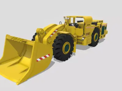 Schopf SFL 100 Loader - animated 3D Model Low-poly 3D model