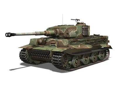 Panzer VI - Tiger - 132 - Late Production 3D model