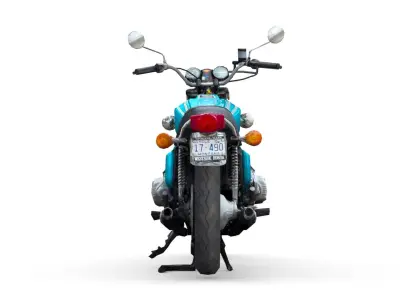 1975 Honda Gold Wing GL1000 Low-poly 3D model