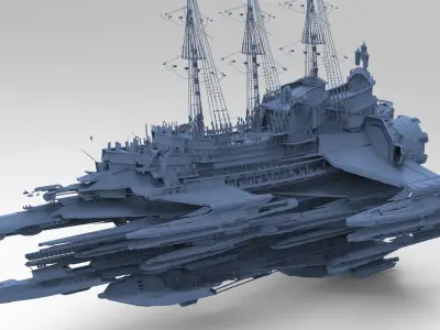 Sci-Fi Cargo ship 7  3D model