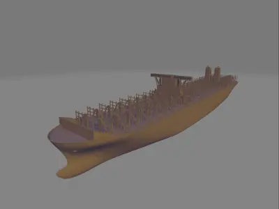 Triple E container ship miniature 3D print model