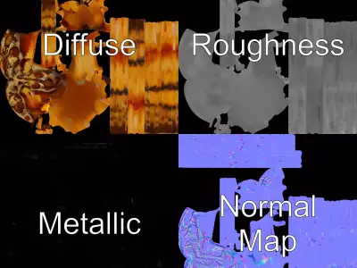 Desert Arachnid model pack Low-poly 3D model