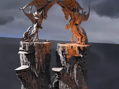 Hells Arch mountain Pass 3D model