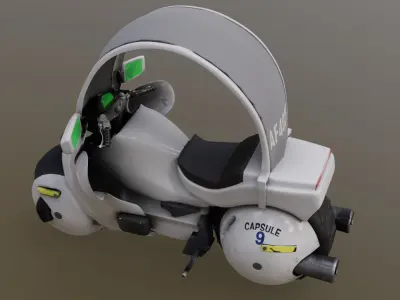 Bulmas Capsule No9 Bike Renderable Low-poly 3D model