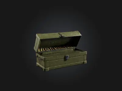 Realistic Ammunition Box Model Low-poly 3D model
