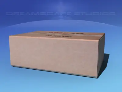 Cardboard Box  Low-poly 3D model purchase