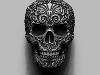 Skull ornamental  3D print model