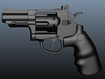 revolver 3D model 16