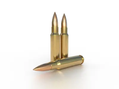 30 Thompson Contender Ammo Low-poly 3D model