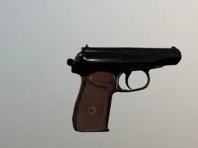 Makarov Low poly BBR Low-poly 3D model