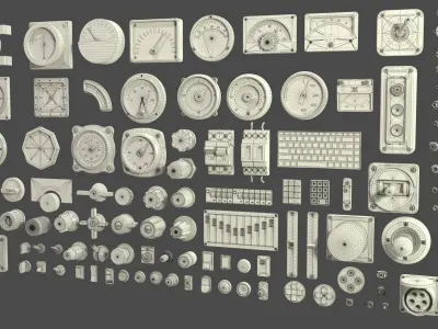 Industrial Kitbash - 2 - 105 pieces 3D model purchase