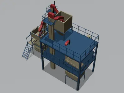 Feed Sanitization Full Machine Low-poly 3D model