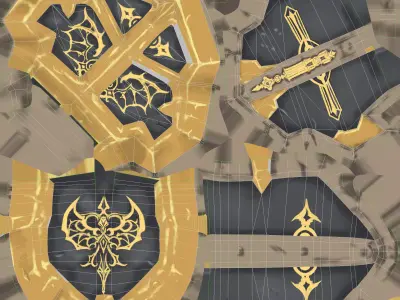 Holy Shield Low-poly 3D model