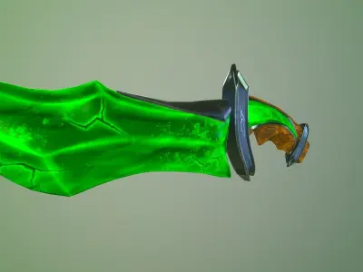 stylized fantasy dagger  Low-poly 3D model