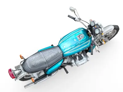 1975 Honda Gold Wing GL1000 Low-poly 3D model