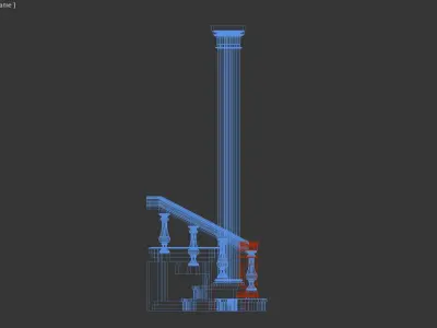 Royal entrance stairs Free 3D model