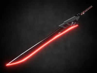 High-Poly Sword Model - Perfect for Blender Animations 3D model